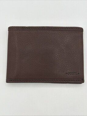 Fossil Bifold Leather Wallet, Credit Card Holder, Brown, NWT